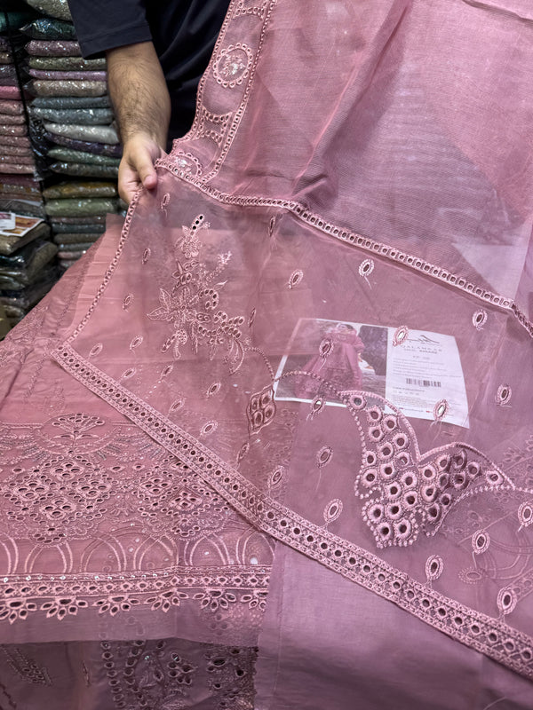 QALAMQAR FP05 BLUSH PINK 3PC LAWN