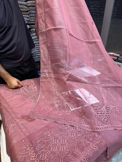 QALAMQAR FP05 BLUSH PINK 3PC LAWN