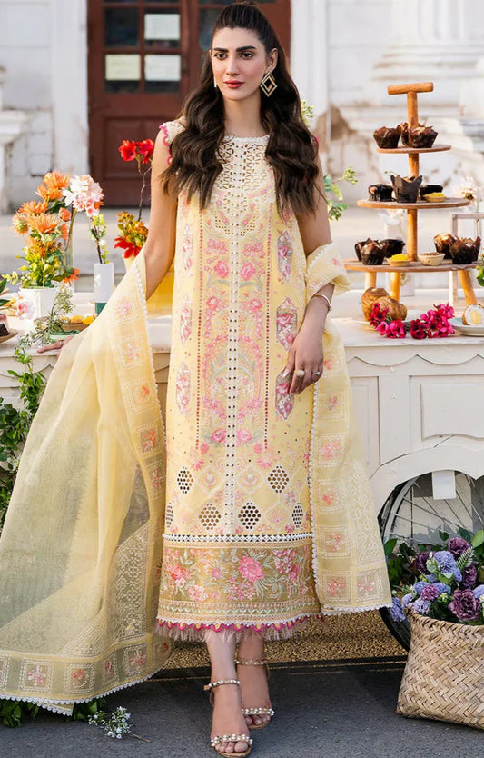 BIN ILYAS 212 LAWN 3PC LEMON