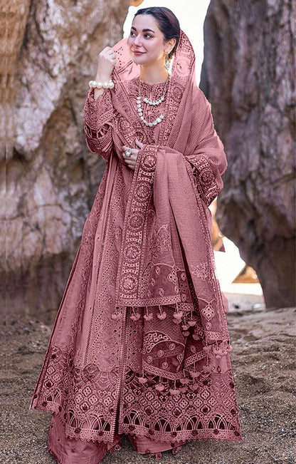 QALAMQAR FP05 BLUSH PINK 3PC LAWN